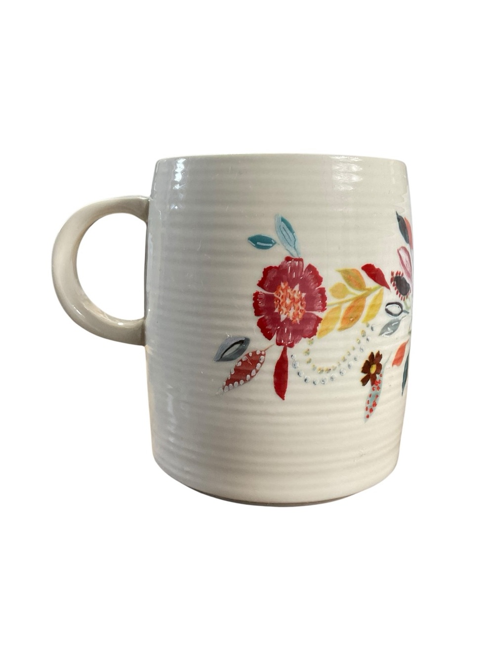 Anthropologie Petal Palette Monogram N Mug Starla Halfmann Floral Letter N 14 oz - Picture 3 of 6